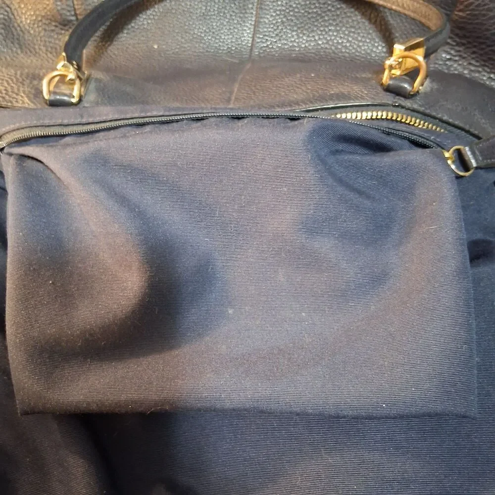 Coach Pebbled  Leather Kelsey Double Handle  & Shoulder Strap Satchel - Picture 9 of 14